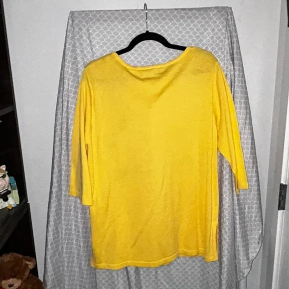 💚 SALE! Bob Mackie Bright Yellow Top - Picture 6 of 8